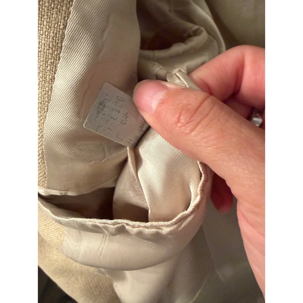Brooks Brothers Mens Tan Beige Hopsack Two Button Blazer Sport Coat Jacket